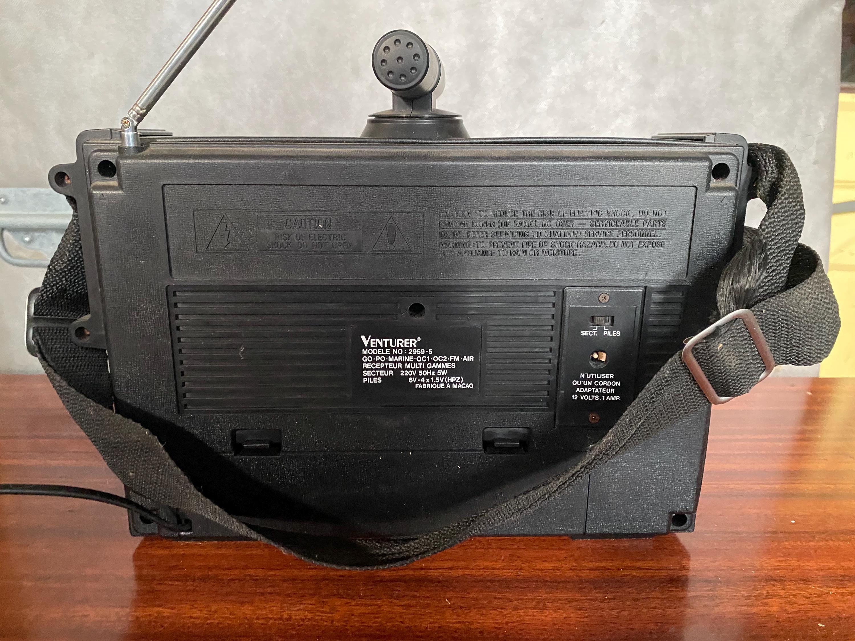 Vieux Poste Radio VENTURER N2959-5 Qui Fonctionne Encore – Super Look Vintage Pour La Déco !