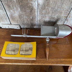 Ancienne Visionneuse PERFECSCOPE Métal Ciselé 1895 USA + 24 Cartes Vintage #B603