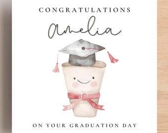 Personalized Graduation Card, Handmade Teacher Thank You Gift