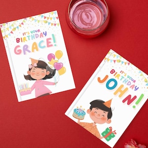 Livro de aniversário infantil personalizado, livro de histórias de aniversário infantil personalizado, download digital, livro de lembranças de feliz aniversário, presente de aniversário para menino e menina