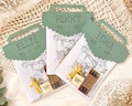 A5 Personalized Kids Wedding Activity Pack: Sage Green Leaf Colouring Book, Kraft Favours