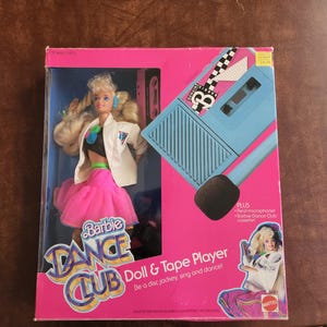 Vintage Rare 1989 Barbie Dance Club Doll & Tape Player NIB by Mattel