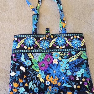 VTG Retired Vera Bradley-draagtas patroon middernachtblauw