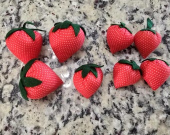 Vintage Cloth Strawberries Home Decor Pcs