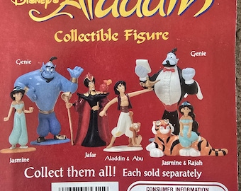 Vintage 1990s Complete Set 6 Disney Aladdin Figurines NIB - Etsy