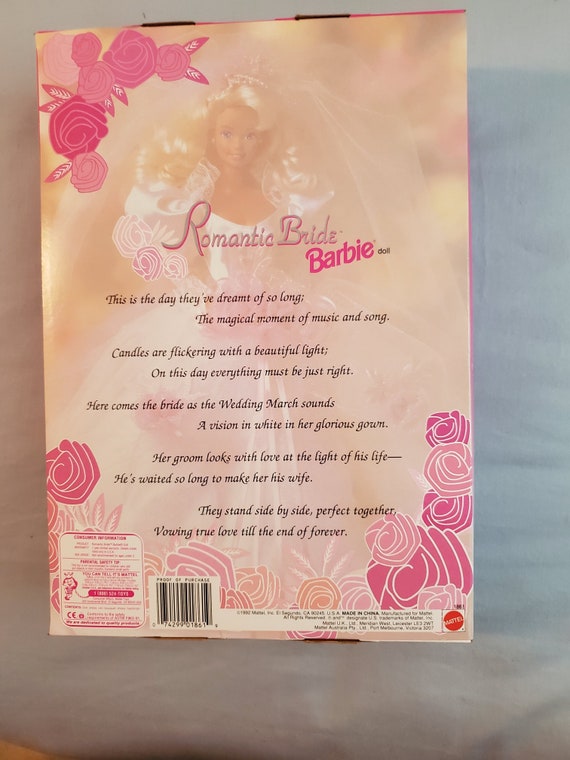 romantic bride barbie 1992 value