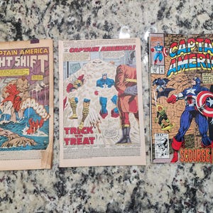 3 Vintage Captain America Comic Books