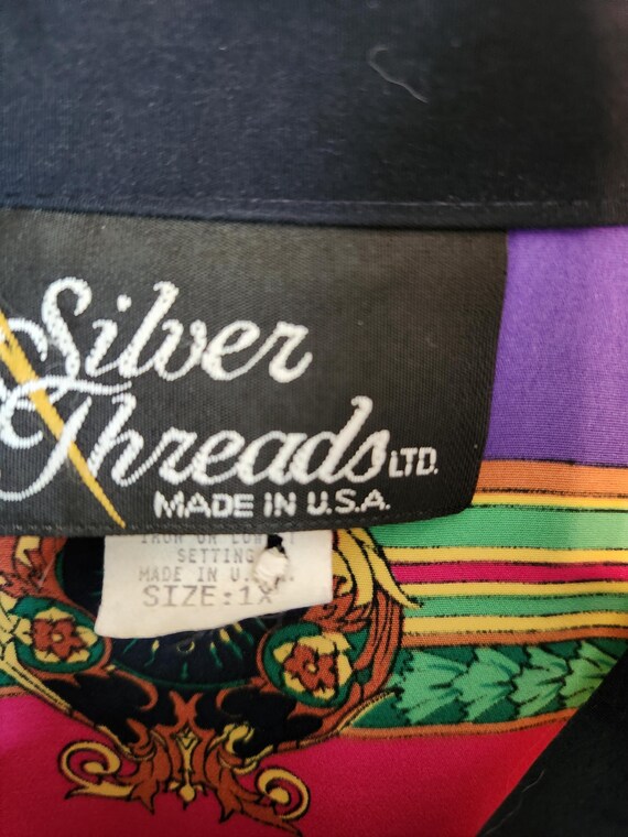 Silver Threads Polyester size 1X Jacket w/shoulde… - image 5
