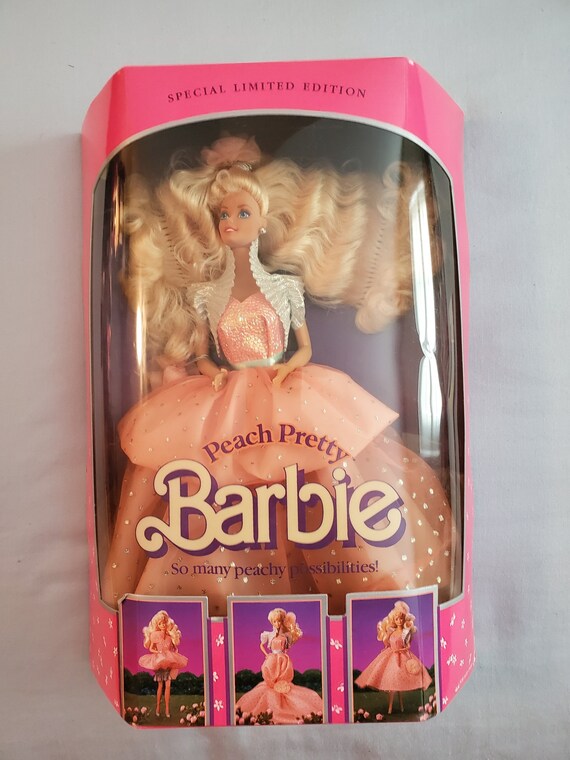 peach pretty barbie 1989