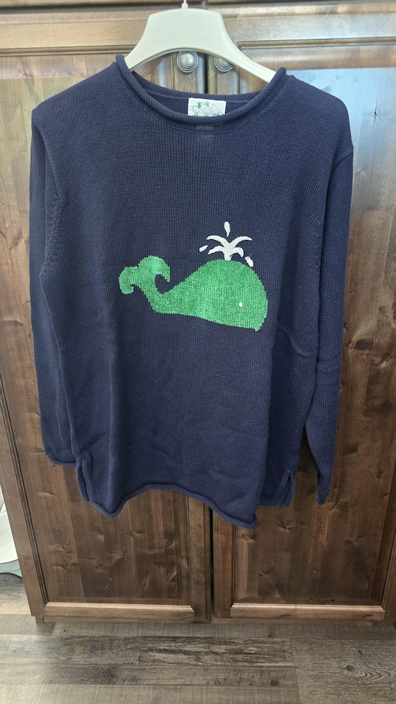 The Quacker Factory Size Large Whale Sweater - image 1