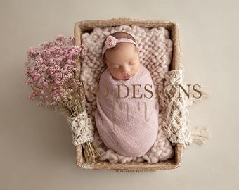 Digital Backdrop Newborn Floral bed, Newborn Digital Photo Prop, baby Prop, floral Composite, baby bed composition, newborn background