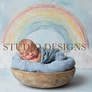 Digital Backdrop Newborn Rainbow, Newborn Digital Photo Prop, Newborn Digital Background Prop, Multicolour