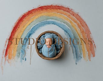 Digitaler Hintergrund Neugeborenen Regenbogen, Neugeborenen Digital Photo Prop, Neugeborenen Digitalen Hintergrund Prop, mehrfarbig