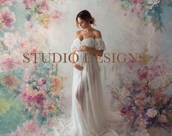 Maternity Digital Backdrop, pregnancy scene background ,Digital composition, backdrop, pregnant background scenery, floral background