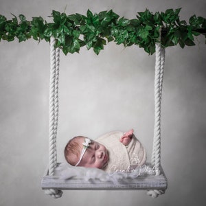 Floral swing Newborn Digital Background, Baby Digital Composition,