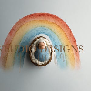 Digital Backdrop Newborn Rainbow, Newborn Digital Photo Prop, Newborn Digital Background Prop, Multicolour