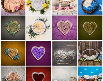 49 Newborn digital backgrounds bundle, digital baby backdrops floral composites for boys and girls, minimal digital mega pack package baby