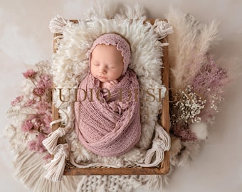 Digital Backdrop Newborn Floral bed, Newborn Digital Photo Prop, baby Prop, floral Composite, baby bed composition, newborn background