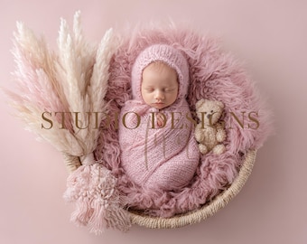 Digital Backdrop Newborn Floral bed, Newborn Digital Photo Prop, baby Prop, floral Composite, baby bed composition, newborn background