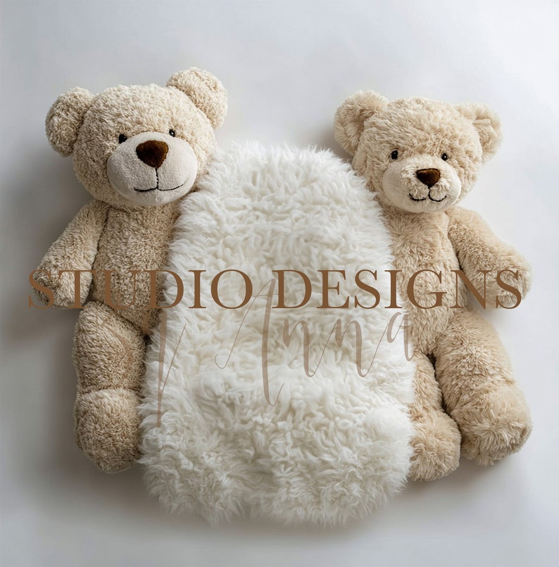 Teddy Bear Newborn Digital Backdrop , Minimal Newborn Digital Photo ...