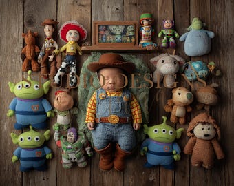 Toy Story Newborn digital background, digital prop sale, newborn photo background, baby composition, boy or girl toys digital composite