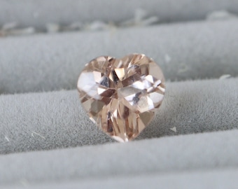 Heart Shape Morganite 1.80ct Natural Beryl- Genuine Heart Peach Morganite Earth Mined Unmounted Loose Stone Cadeau voor vrouw, vriendin, moeder