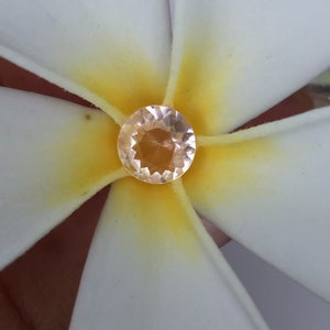 1 quiat ronda brillante melocotón 7.3mm x 3.5mm Morganite Natural Beryl- Círculo rosa Morganita tierra genuina minada natural Morganita piedra suelta