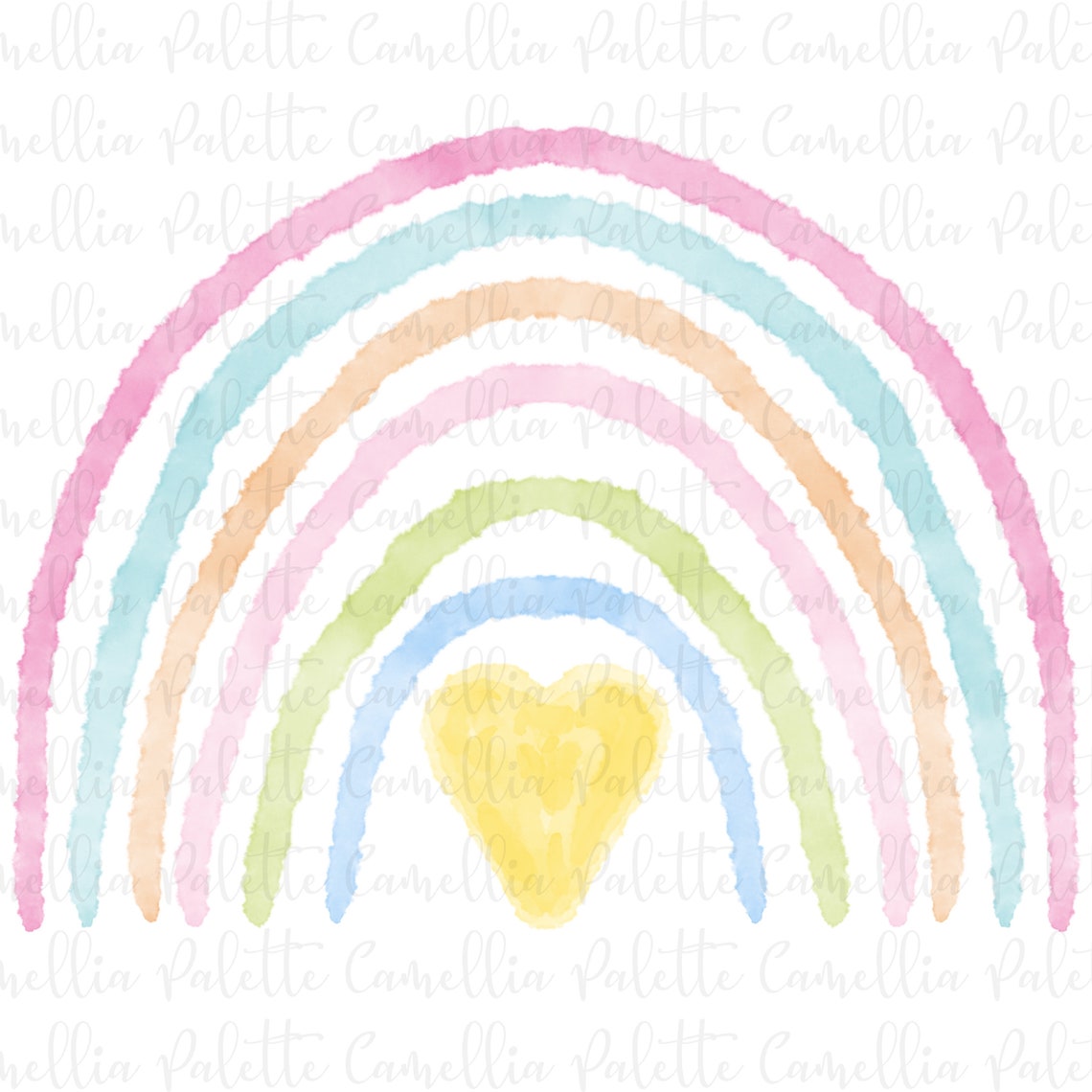 Pastel Watercolor Rainbow Sublimation Digital Download/ Etsy