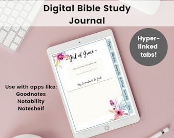 Digital Bible Study Journal | For Use with iPad and Apple Pencil and Goodnotes or Notability App with Hyperlinks
