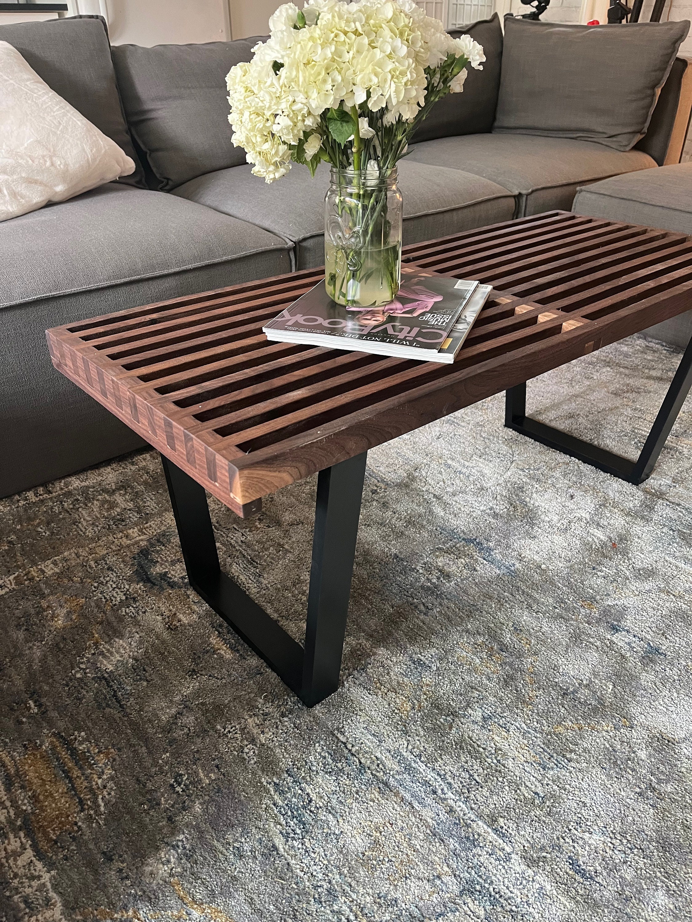 Coffee table to bench sale