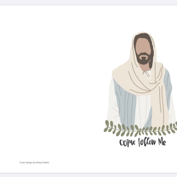 11x8.5 Baptism Program Cover Christ, Come Follow Me, Savior Art, Jesus Christ, Primary Printable