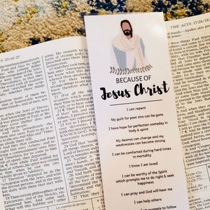 Because of Jesus Christ Bookmark