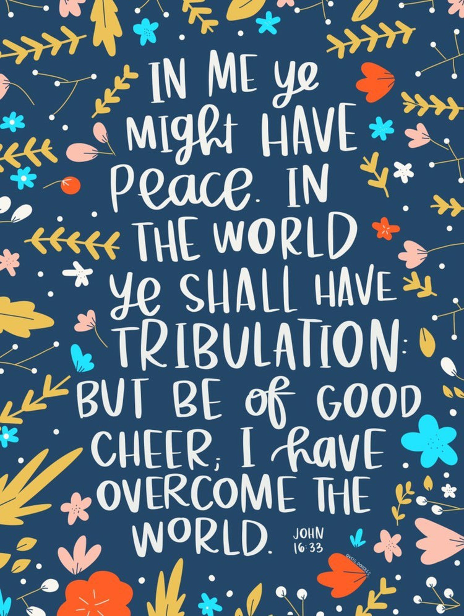 Be of Good Cheer Christian Bible Scripture Printable Floral Etsy