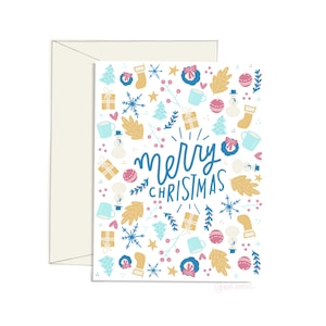 Whimsical Christmas Card | 4.25x5.5&quot; Greeting Card | Holiday Greeting Card