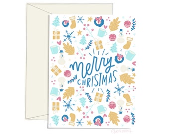 Whimsical Christmas Card | 4.25x5.5" Greeting Card | Holiday Greeting Card