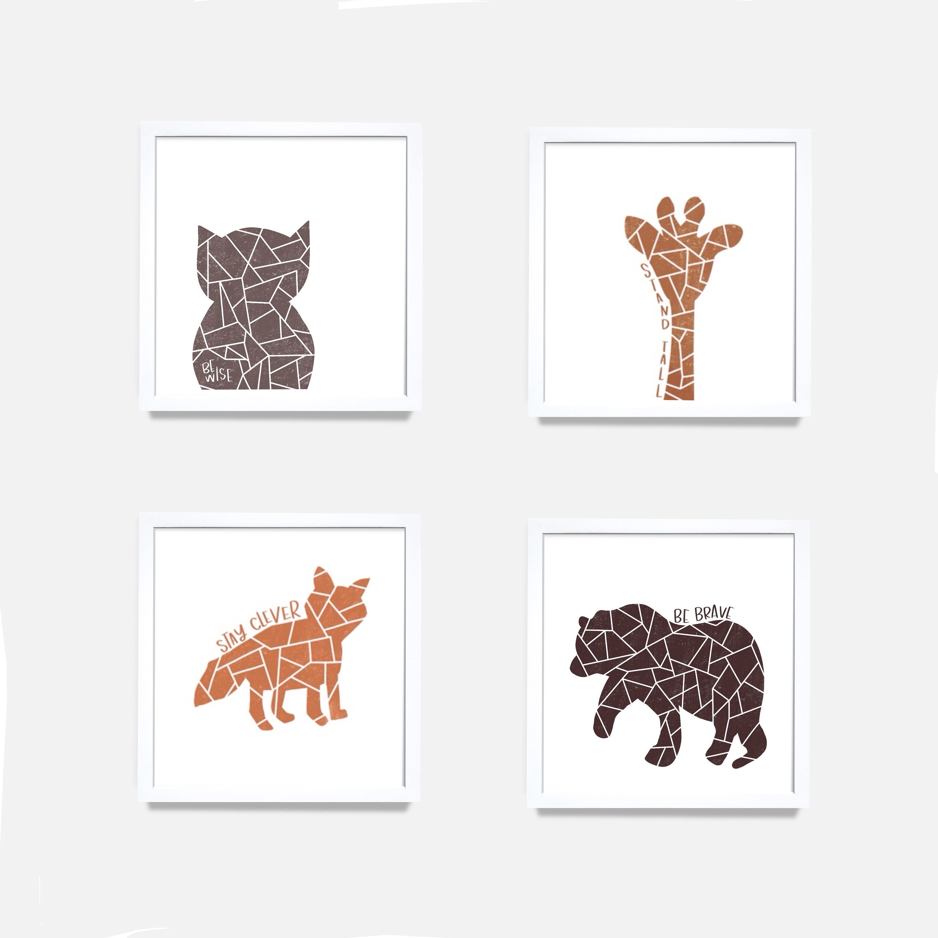 Be Wise Printable Children's Room Wall Art Nursery Wall Art Animal ...