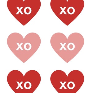 XO Valentine&#39;s Day Decorations & Activity / Valentine&#39;s Decorations / Heart Decor / Valentine&#39;s Printable / Heart Printable / XO Printable