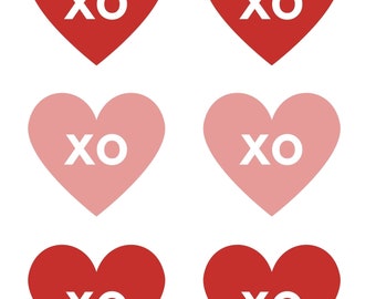 XO Valentine's Day Decorations & Activity / Valentine's Decorations / Heart Decor / Valentine's Printable / Heart Printable / XO Printable