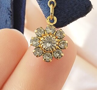 Orecchini Perno Floreali Vintage Con Cristallo E Zirconi - Gioielli Boho Oro Per Donne E Ragazze