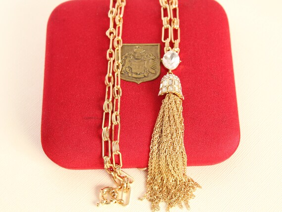 Long Tassle Necklace for women, Gold tassle neckla