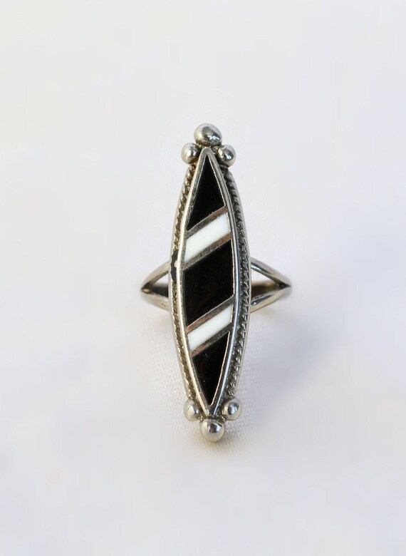 Zuni Native American Ring, SZ 3.5, 1970s, zuni jew