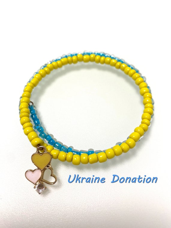 Ukraine Bracelet Ukraine Flag Bracelet Ukrainian Items Etsy