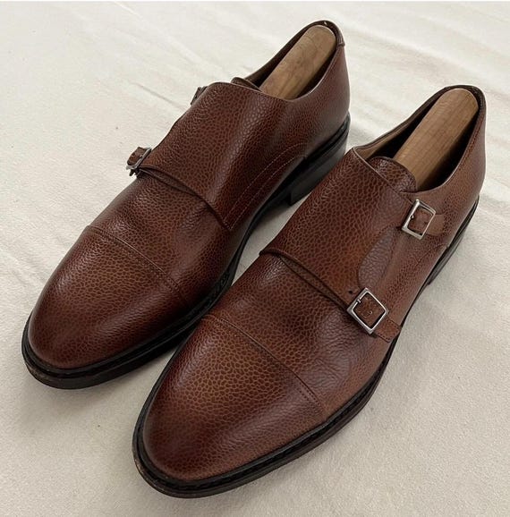 Paraboot Vigny / Actem ダブルモンクストラップバックル、サイズ10 