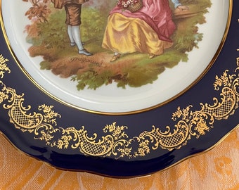 Limoges PARTHENON プレート 皿 ネイビー&ゴールド Limoges PARTHENON プレート 皿 ネイビー&ゴールド