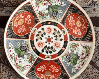 Japanese Home Decor:  Collectible 8.25” Diameter Imari Plate
