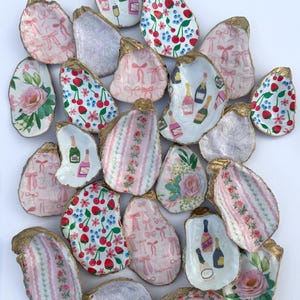 Valentine’s Day Oyster Shell Ring Dish! W/ gold trim. Bridal Shower gifts, Weddings, or any occasion! Love Shack Fancy Inspired