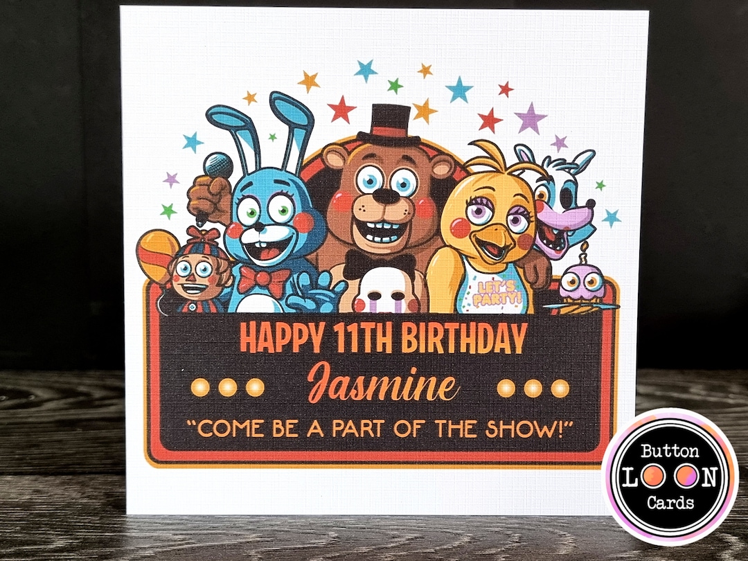 Five Nights at Freddies FNAF Happy Birthday Card Handmade ...