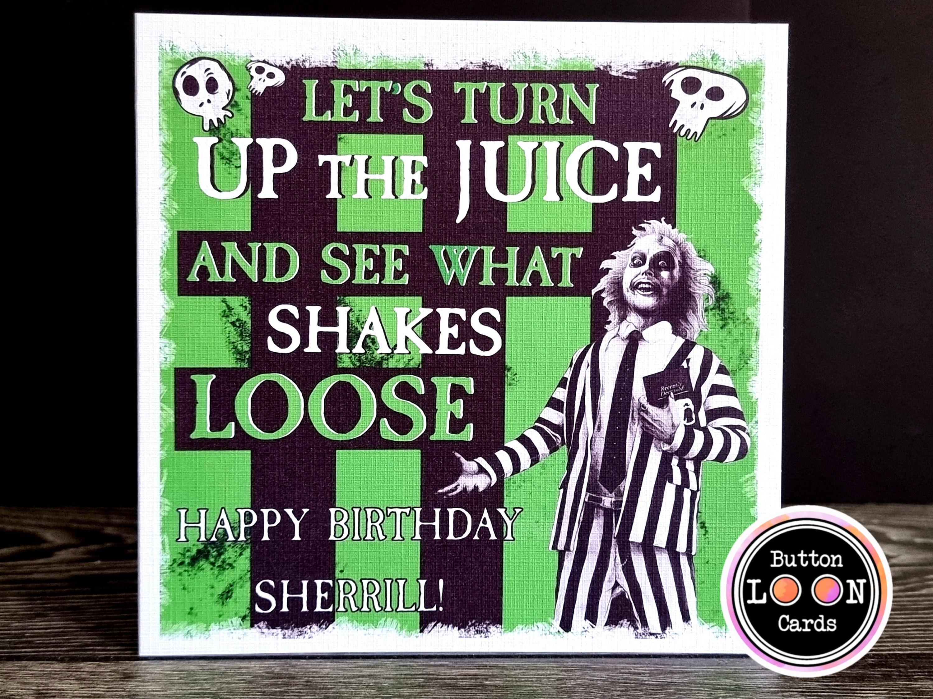 Handmade & Personalised Happy Birthday Card Beetlejuice Film Humour Horror ANY TEXT - Etsy Handmade & Personalised Happy Birthday Card Beetlejuice Film Humour Horror ANY TEXT - Etsy