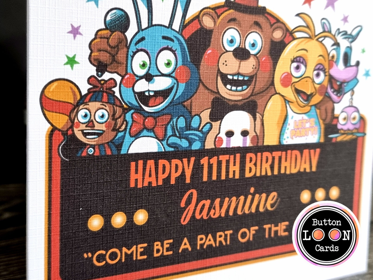 Five Nights at Freddies FNAF Happy Birthday Card Handmade ...