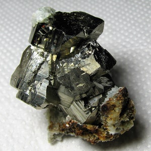 Natural double sided shiny pyrite with quartz, Madan, Bulgaria, Mineral, Natural crystal, Top condition, Perfect gift, N2354